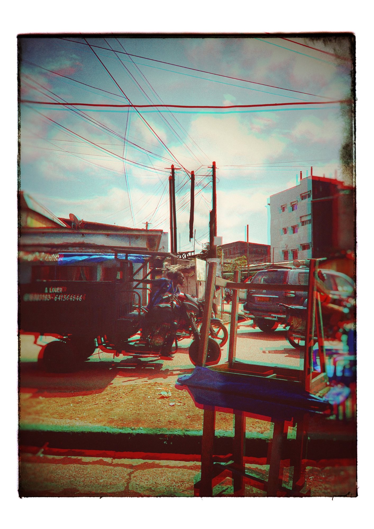 Photographie Rue en Mouvement, effet anaglyphe